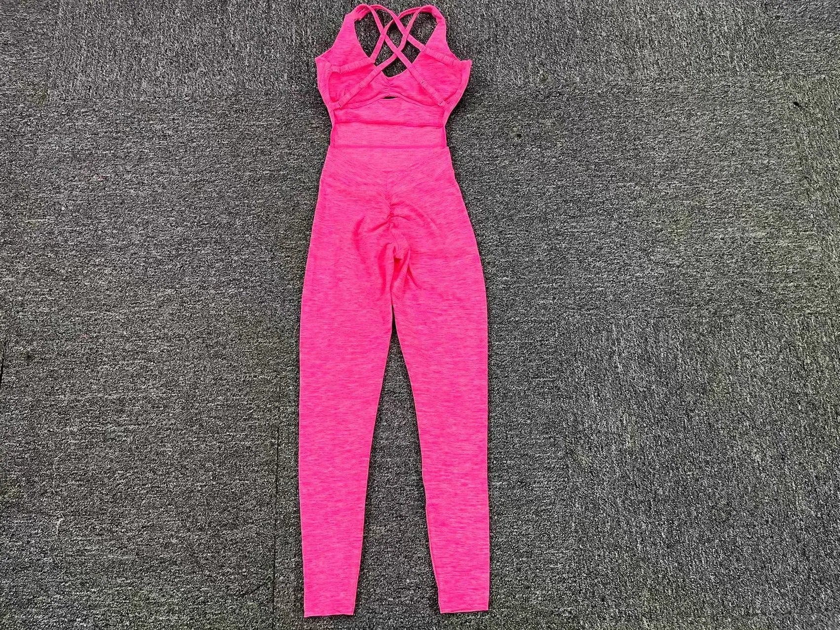 Sporty Jumpsuit Women Sportwear 2025 Workout Yoga Clothes Push Up Gym Set Women Sportswear Sport Outfit Fitness Overalls Black
