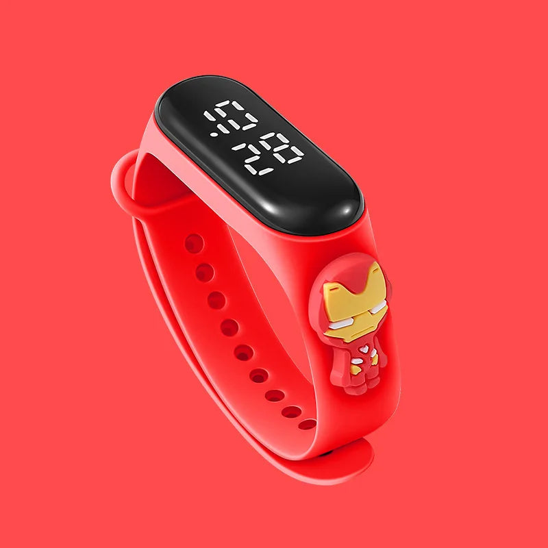 Disney Stitch LED Waterproof Kids Digital Watch Spiderman Hulk Children Watch Sports Touch Electronic Watch  Kids Gifts