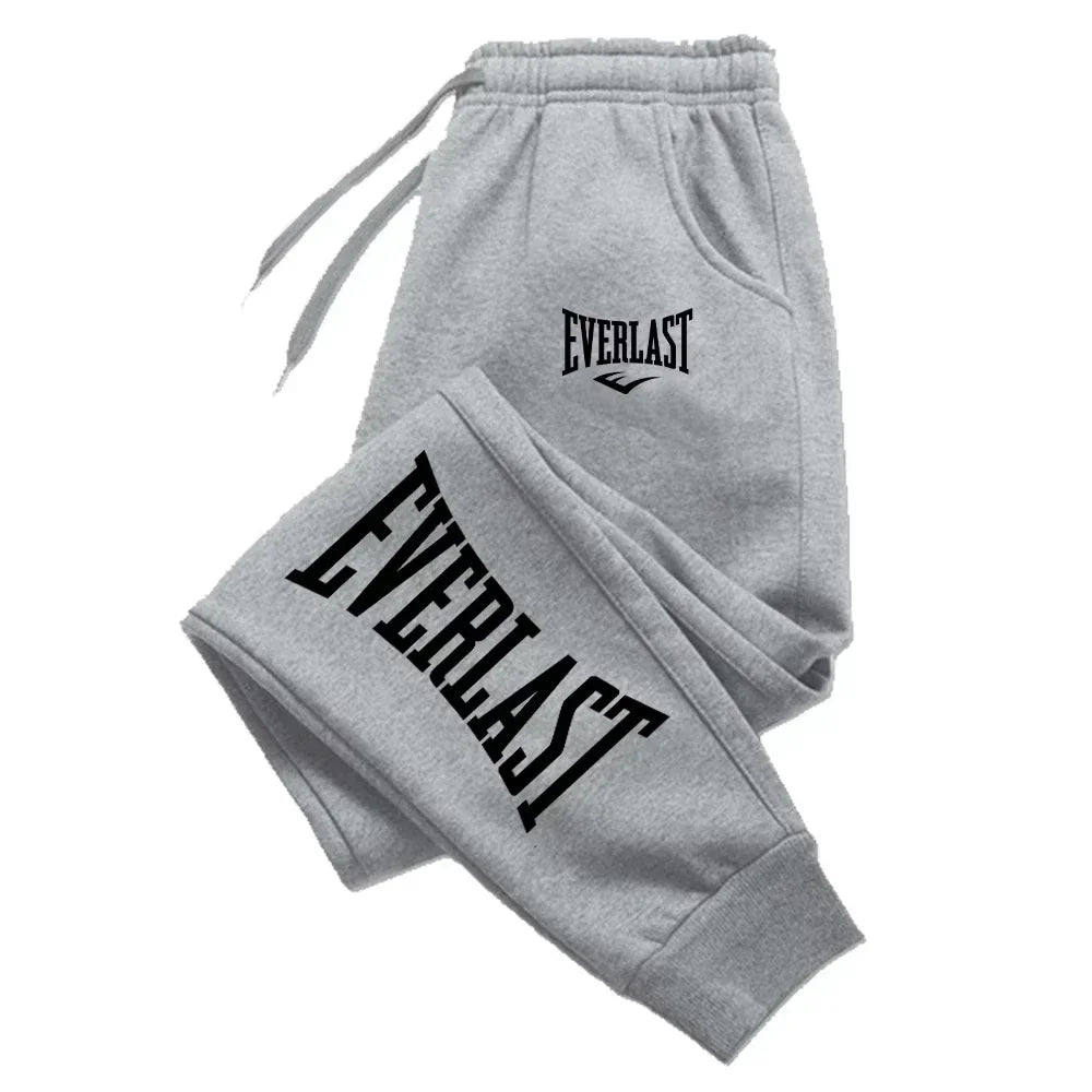 EVERLAST Men Women Jogging Sweatpants Running Trousers Fleece Streetwear Sport Oversized Jogger Sweat Pants 2025 Clothing