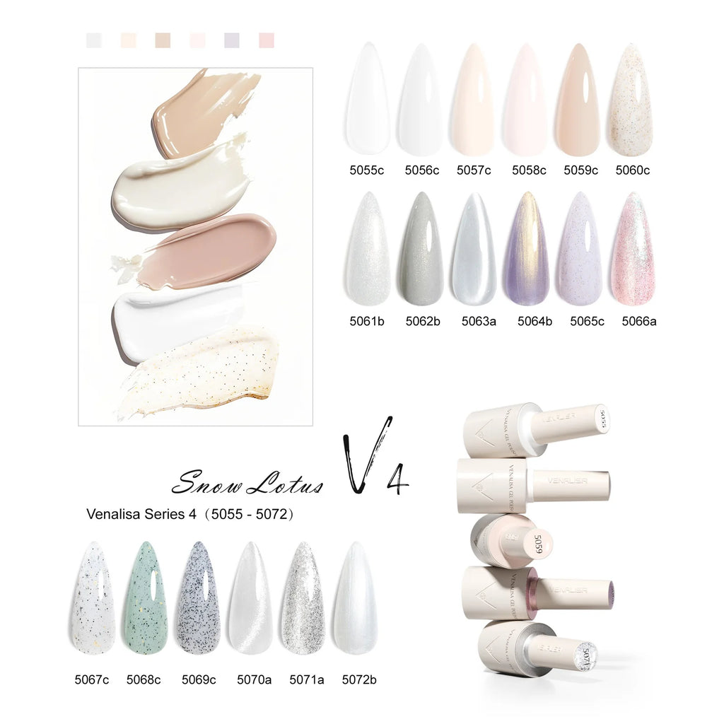 VENALISA Nail Gel Polish Semi Permanent Gellack Nail Art Salon 120 Color Glitter 7.5ml Soak off Organic UV LED Nail Gel Varnish