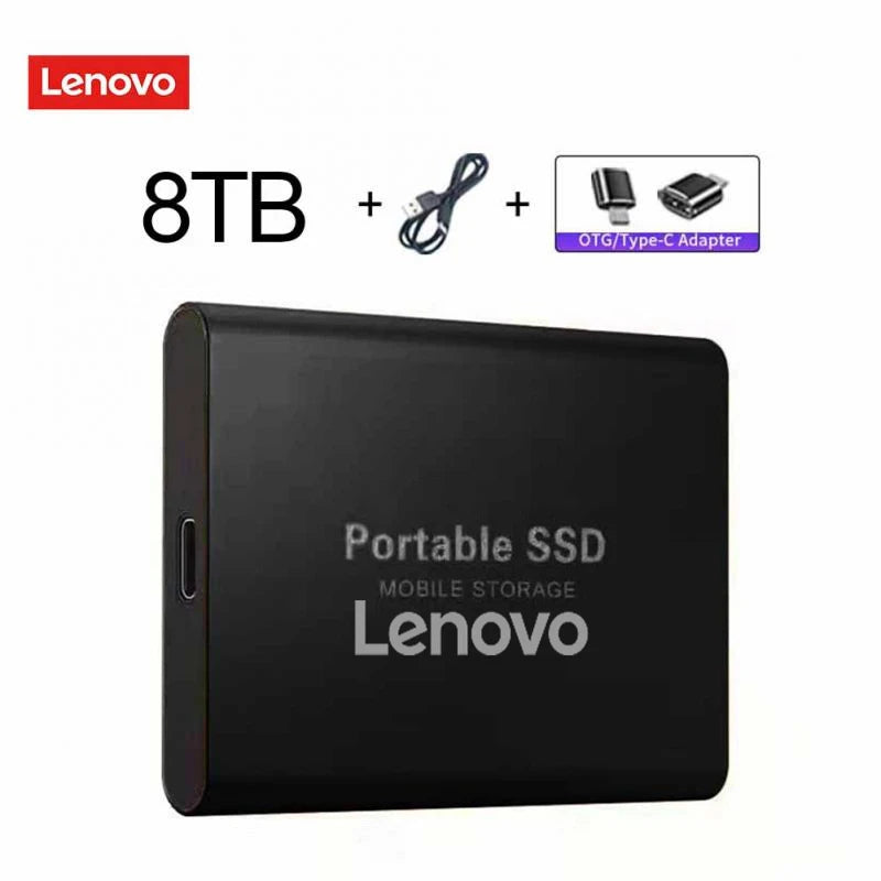 Lenovo External Hard Drive Portable SSD 1TB 2TB External Mobile Hard Disk 32TB USB 3.1/Type-C Solid State Disks For Laptops MAC