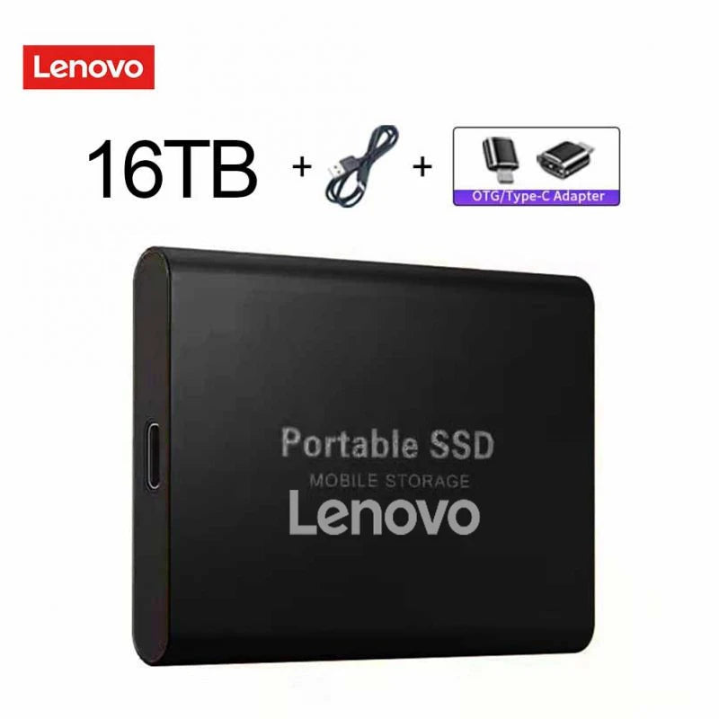 Lenovo External Hard Drive Portable SSD 1TB 2TB External Mobile Hard Disk 32TB USB 3.1/Type-C Solid State Disks For Laptops MAC
