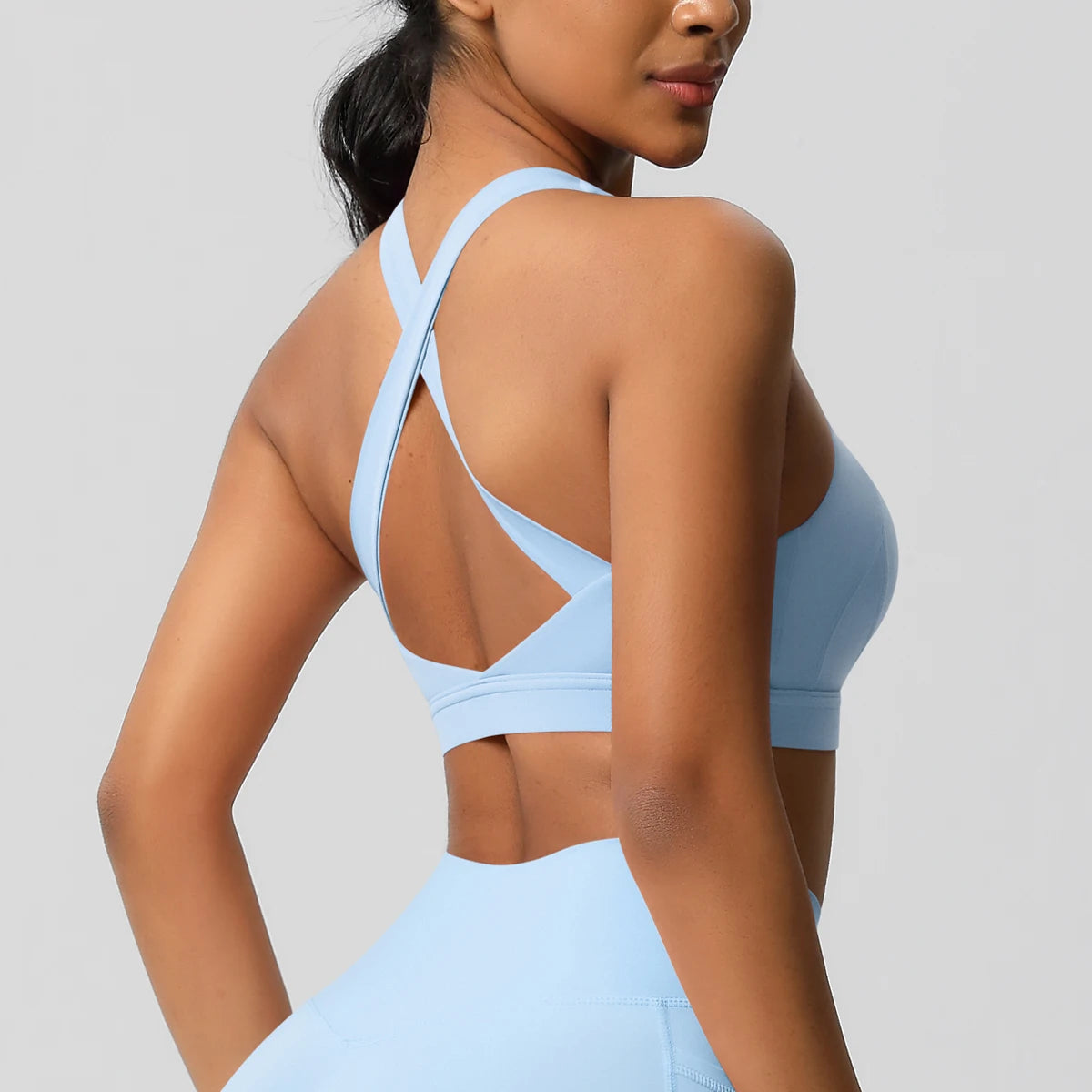 Women Sexy Yoga Vest Sexy Breathable Quick Drying Sport Brassiere Gym Push Up Shockproof High Intensity Pilates Clothes Women