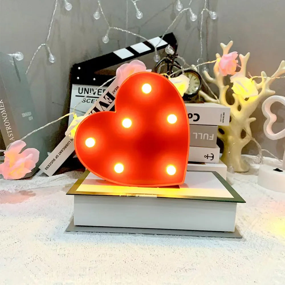 16cm LED Letter Light, Luminous Letter And Number Night Light, Suitable For Home, Bar, Wedding, Birthday Party Decoration
