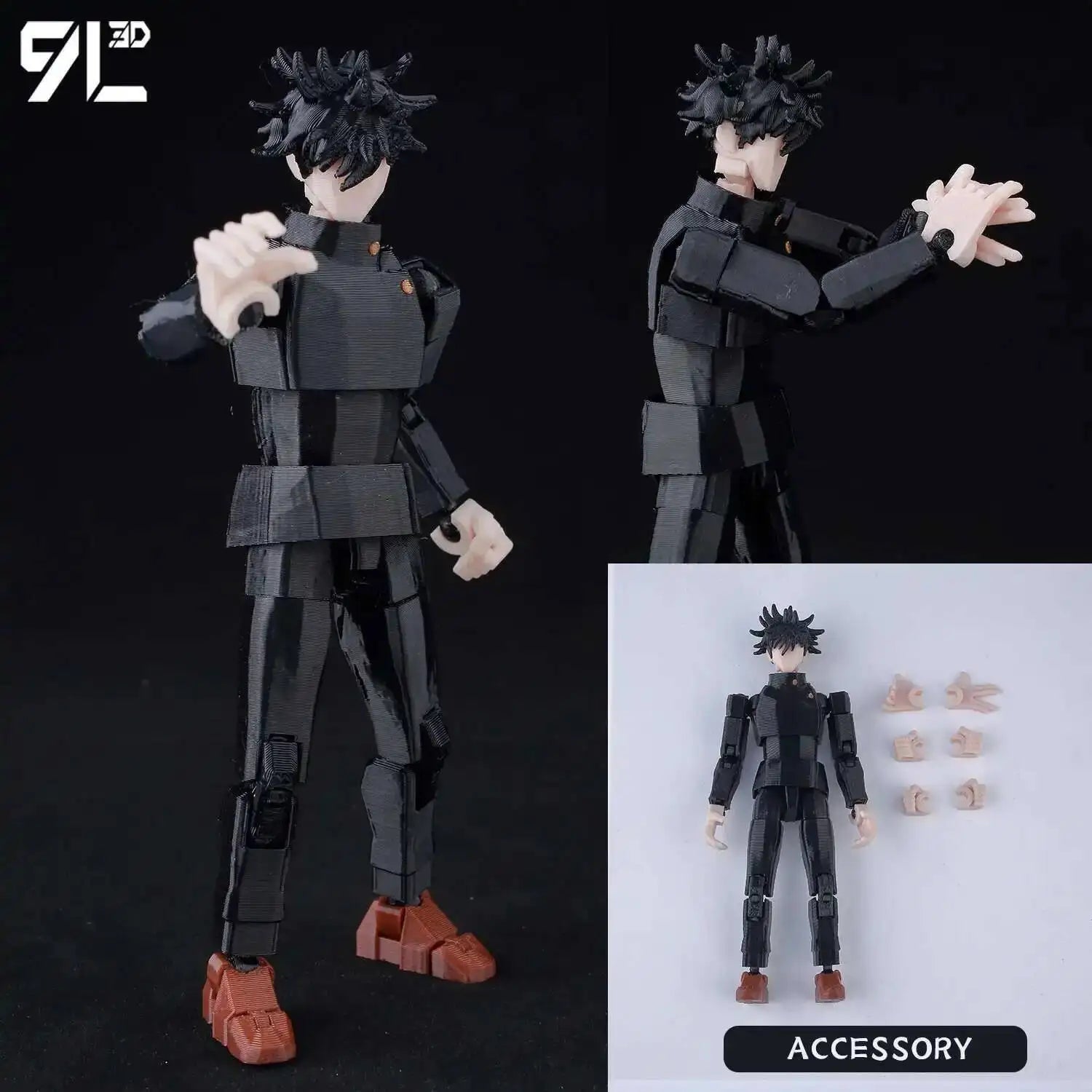 9L3D Printed Anime Jujutsu Kaisen Sukuna Yuji Yuta Satoru Gojo Lucky Dummy 13 Movable Shapeshift Action Figures Mannequin Toys