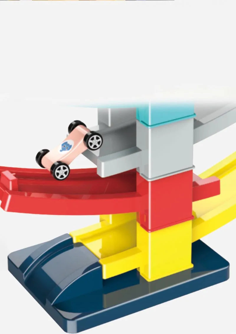 Race Track Car Ramp Toy Educational Game For Boys Children 3 4 5 Year Racing Gliding Track Toys Puzzle Gliding Rail Car Park Toy