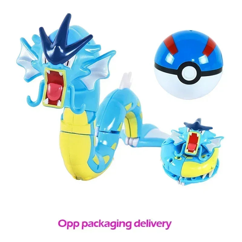 Pokemon Ball Deform Mewtwo Figure Pokeball Action Figurine Pikachu Charizard Gengar Blastoise Greninja Eevee Poke Child Toy Set