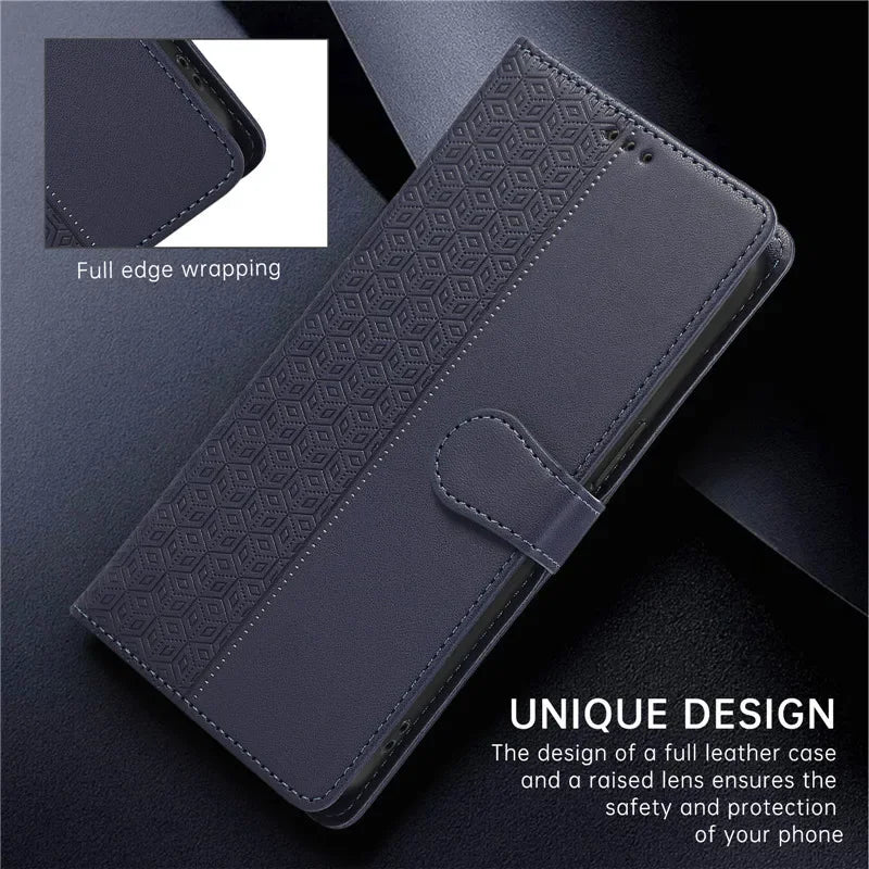 Luxury Leather Wallet Phone Case for iPhone 17 Air 16 15 14 Pro Max 16E 13 12 Mini 11 XS XR Max SE 8 7 Plus Flip Stand Cover