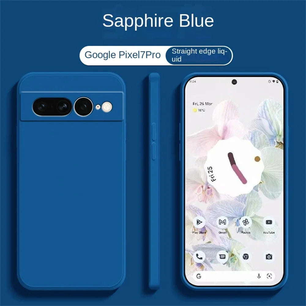 Ultra Slim Liquid Silicone Phone Case For Google Pixel 10 9 8 Pro XL 8A 7 7A 6 6A Wireless Charging Shockproof Protector Cover