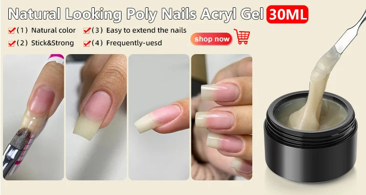 MSHARE Poly Nails Acryl Gel 60ml Builder UV Led Acrylgel Nails Extensions Acrylic Pink White Clear Acrylatic Hema Tpo Free Gel