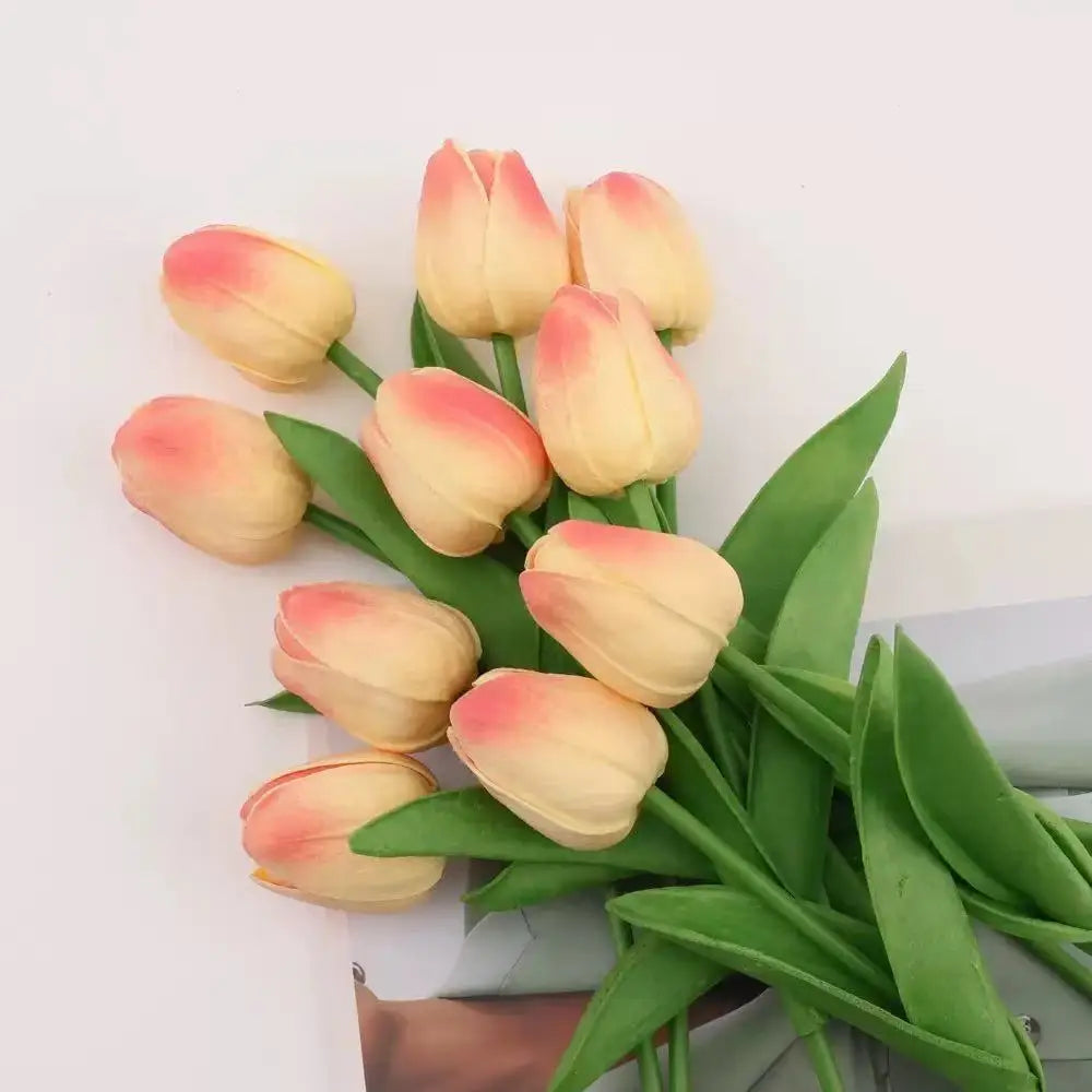 1/5/10/15PCS Tulips Artificial Flowers Real Touch Flowers Tulip Bouquet Decor Fake Tulips Flower for Home Wedding Decorations