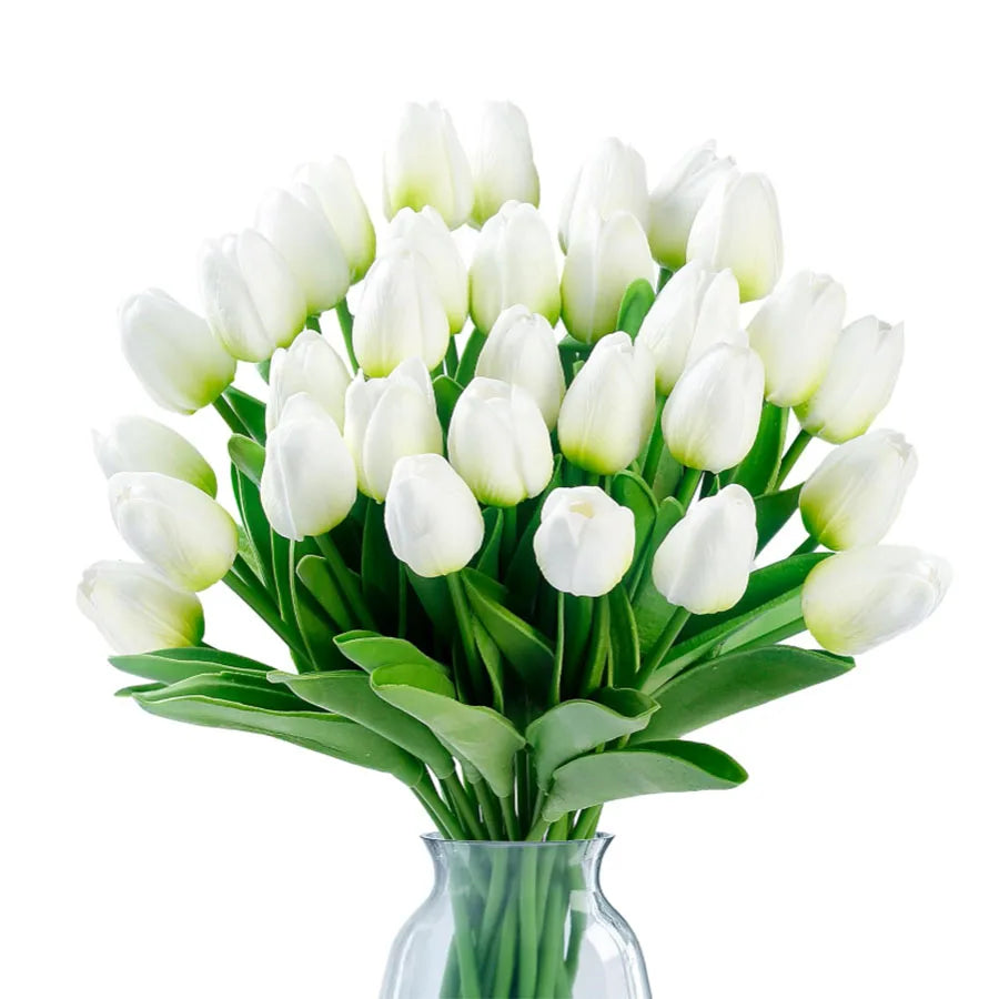 1/5/10/15PCS Tulips Artificial Flowers Real Touch Flowers Tulip Bouquet Decor Fake Tulips Flower for Home Wedding Decorations
