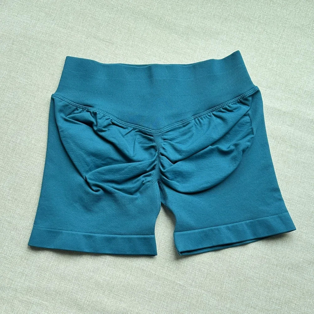 DFyoga impact Shorts  Low Waist Seamless Shorts Scrunch Bum Gym Shorts Workout Biker Short Stretch Fitness Clothing