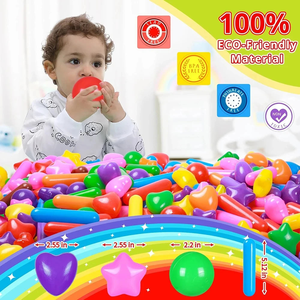Colorful Baby Plastic Balls Water Pool Ocean Wave Balls Kids Swim Pit With Basketball Hoop Play House Outdoor Tents Toys Props