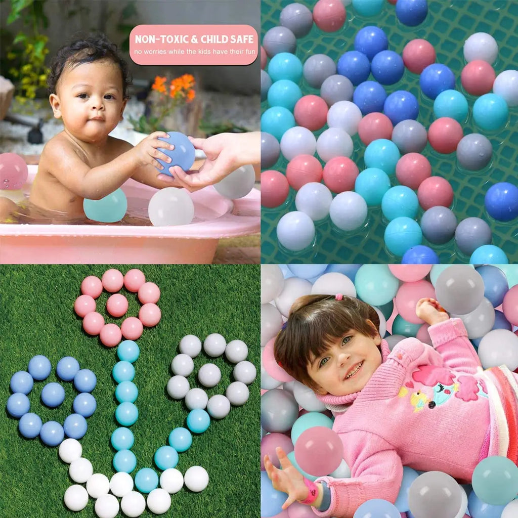 Colorful Baby Plastic Balls Water Pool Ocean Wave Balls Kids Swim Pit With Basketball Hoop Play House Outdoor Tents Toys Props