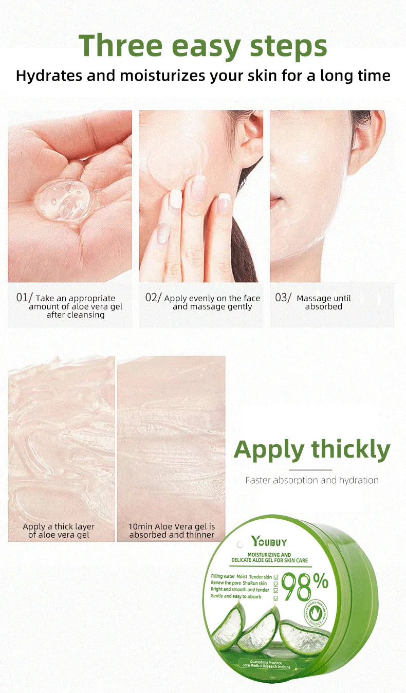 Youbuy Aloe Gel Gel Moisturizing Facial Brightening Skin Care Product