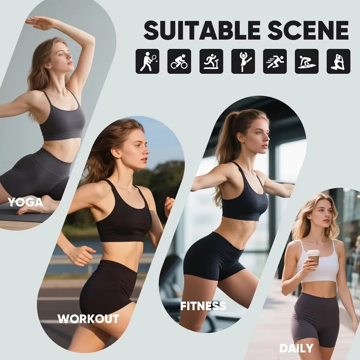 Women's High Stretch Soft Halter Top Sports Tops Legging Set Gym Workout Yoga Fitness Active Wear Impact Outfit Sport Pant