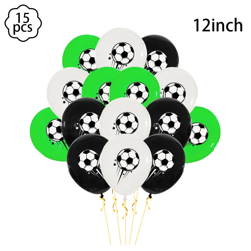 Soccer Theme party decoration plates cups tablecloth supplies kids boys Football theme birthday party decoration drinking straws