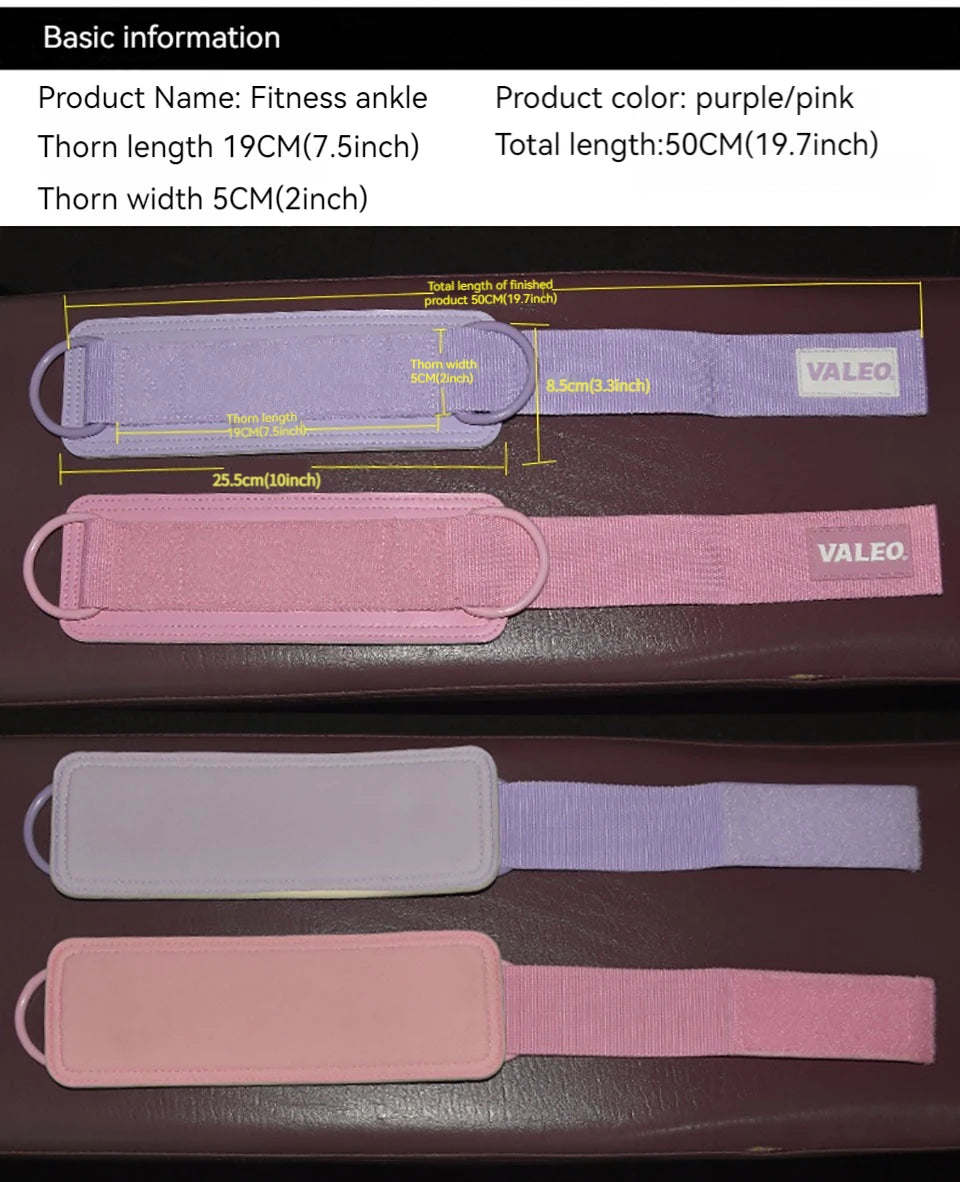 LOOGDEEL Resistance Bands Set Ankle Straps Adjustable Foot Support Padded Cuff Ankle Weight Leg Training Brace Yoga Sport Tool