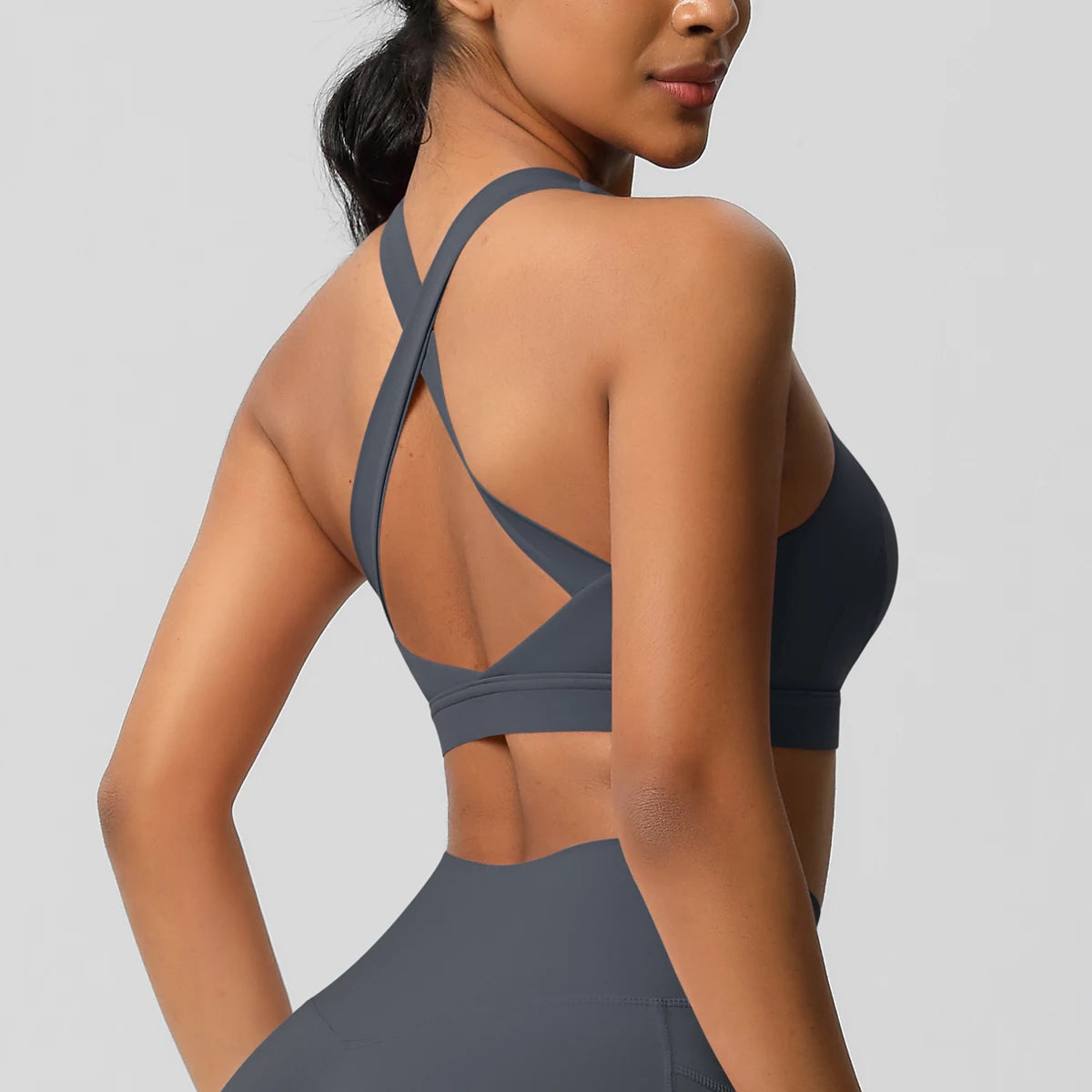 Women Sexy Yoga Vest Sexy Breathable Quick Drying Sport Brassiere Gym Push Up Shockproof High Intensity Pilates Clothes Women