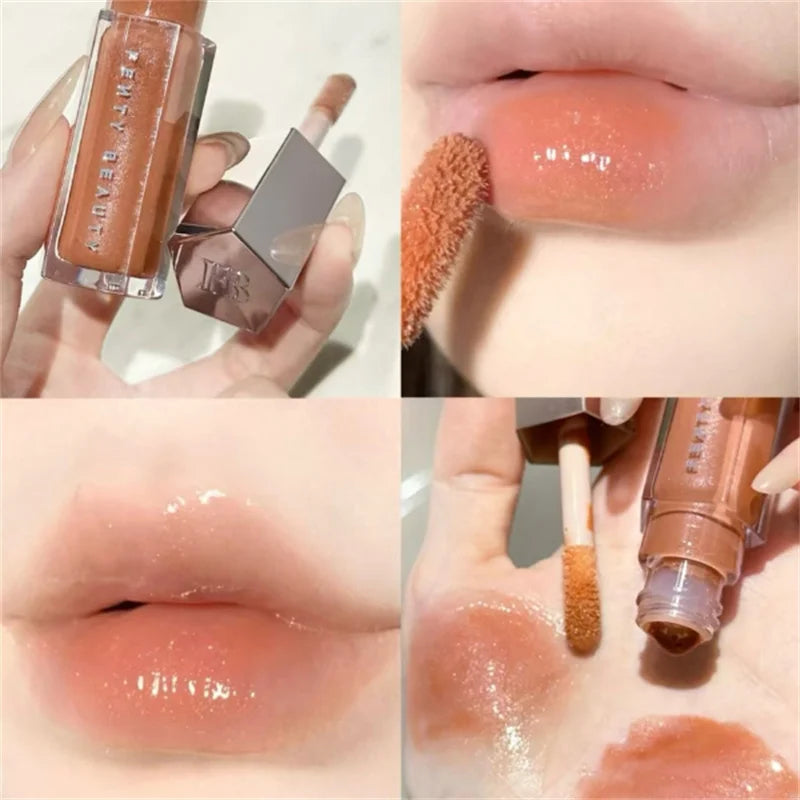 Fenty Beauty Transparent Lip Glaze Color Mirror Shine Glitter Lip Gloss Balm Sexy Lip Plumper Cosmetics Makeup Liquid Lipstick