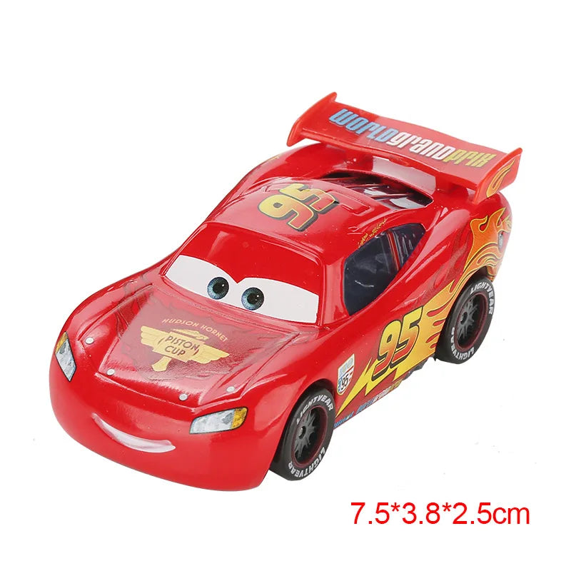 Mini Cars Disney Pixar Cars Toys Lightning McQueen Jackson Storm The King Mater 1:55 Diecast Metal Alloy Model Toys Kids Gifts