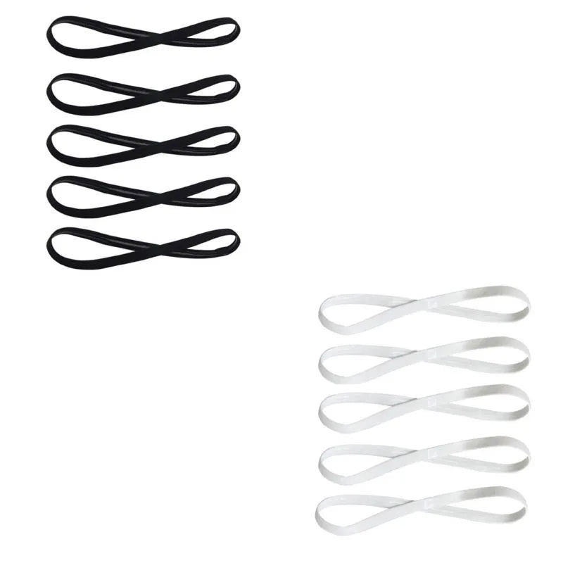 5Pcs Candy Color Women Men Yoga Hair Bands Sports Headband Girls Sport Anti-slip Elastic Rubber Sweatband Football Running