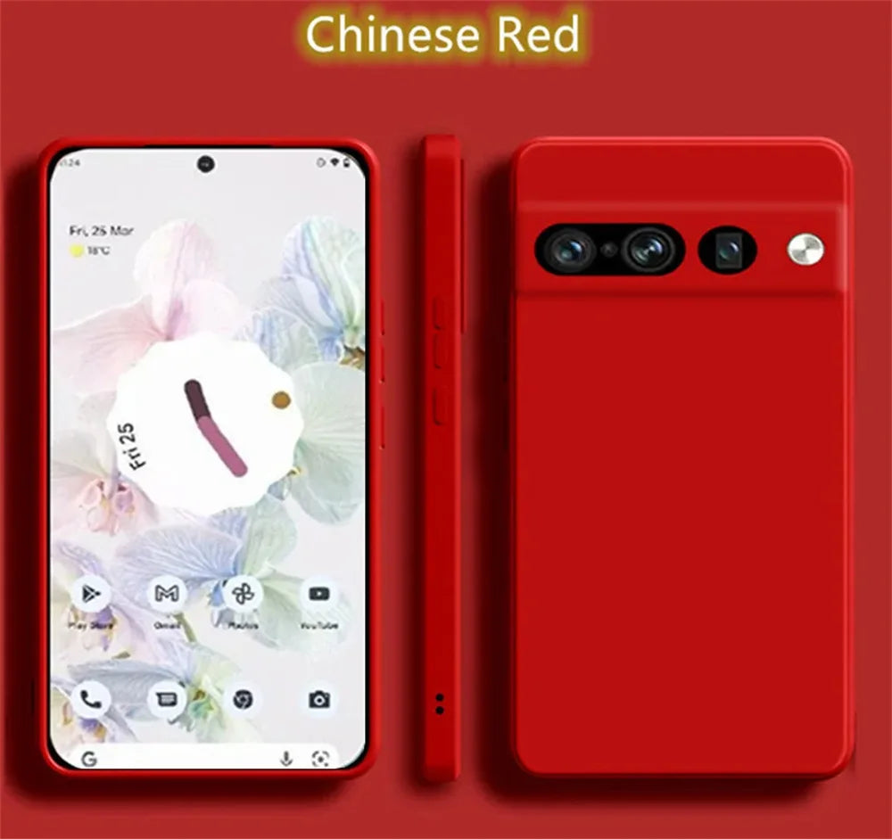 Ultra Slim Liquid Silicone Phone Case For Google Pixel 10 9 8 Pro XL 8A 7 7A 6 6A Wireless Charging Shockproof Protector Cover