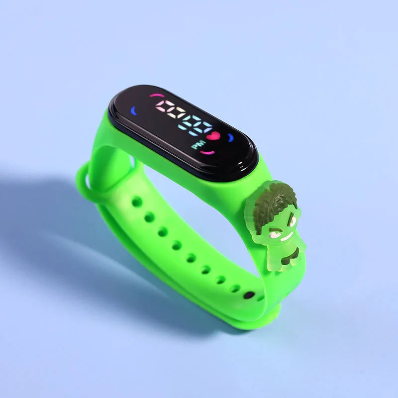 Disney Stitch LED Waterproof Kids Digital Watch Spiderman Hulk Children Watch Sports Touch Electronic Watch  Kids Gifts