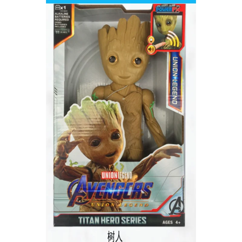 30cm Marvel Avengers Toy Thanos Hulk Spiderman Captain America Iron Man Thor Black Panther with Sound and Light Action Toy Gift