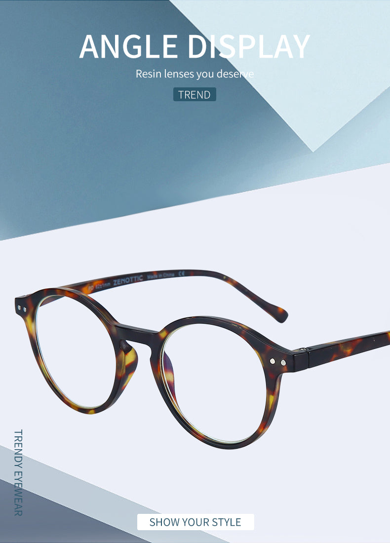 ZENOTTIC 2025 Retro Reading Glasses Anti Blue Light Blocking Readers Fashion Lightweight Eyeglasses Women Men Diopter 0 to 4.0
