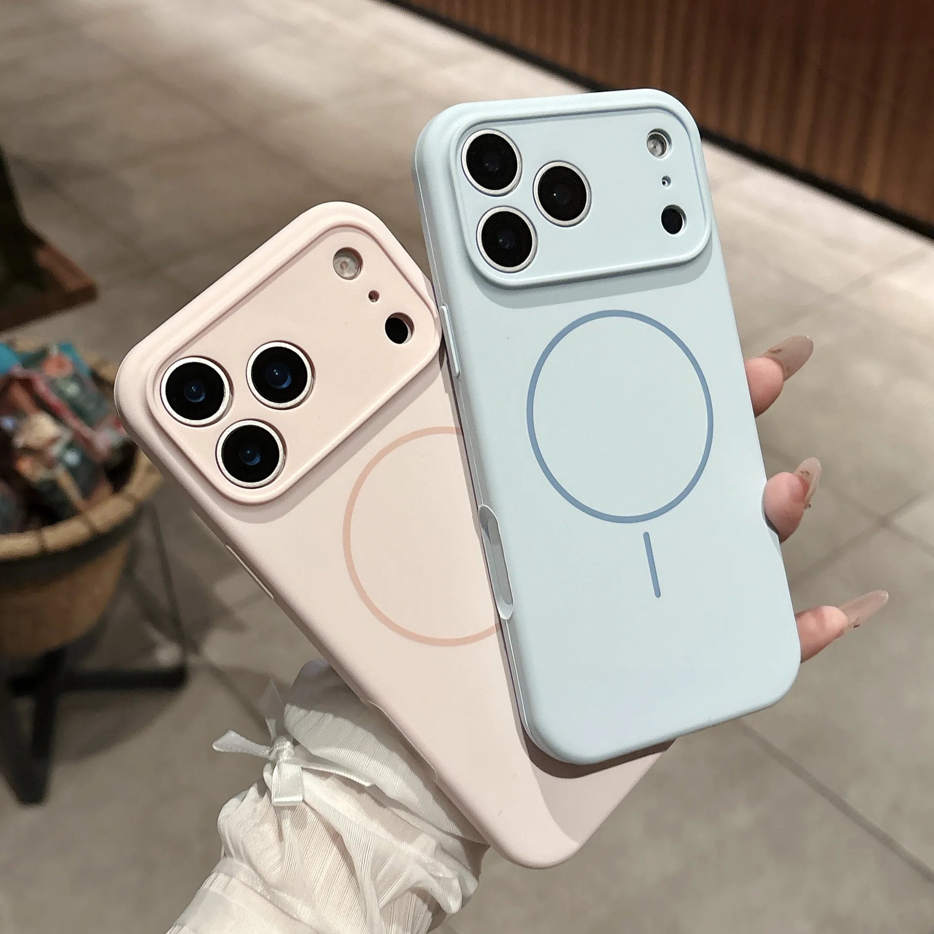 Liquid Silicone Phone Case For Magsafe For iPhone 17 16 15 14 13 Pro Max Air Plus Cases Magnetic Wireless Charging Soft Cover