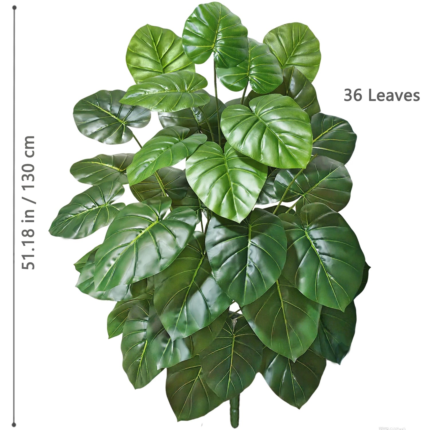40-130cm（51.18in） Artificial Monstera Plant Fake Palm Tree Plastic Turtle Leaf Green Plant for Home Garden Room Office Decor