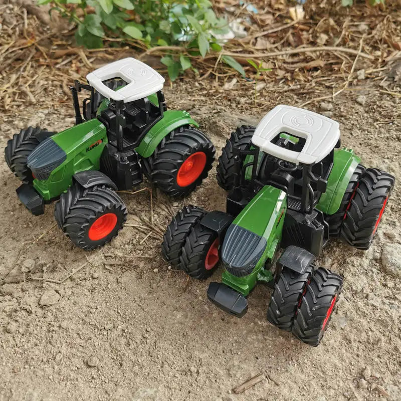 Tractor Toy Car Model Trailer and Accessories Simulation Children's Farmer Car