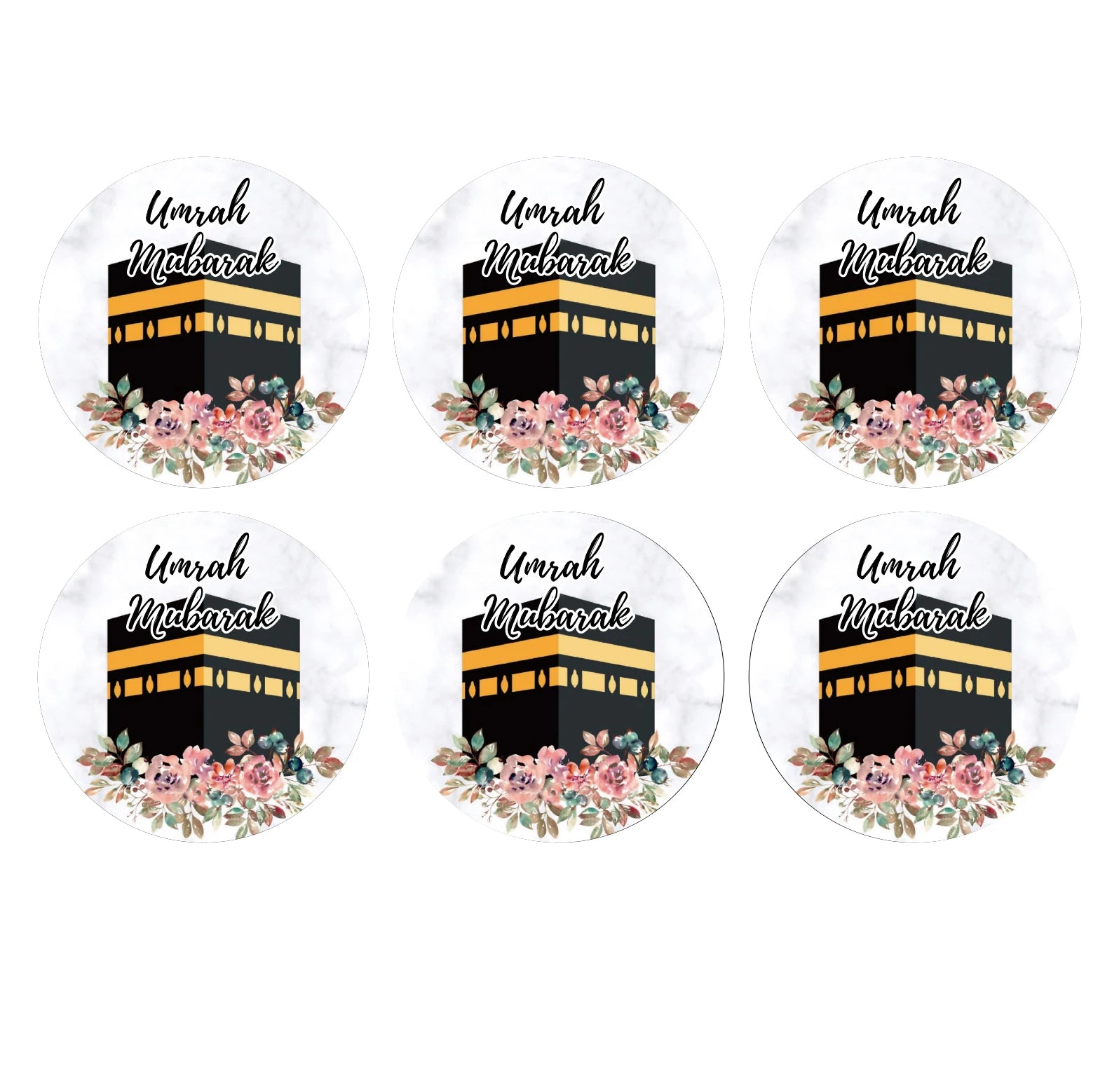umrah mubarak decorative stickers, Muslin Sheep Holidays Kaaba Bottle Wrapper, hajj mubarak gift decoration supplies