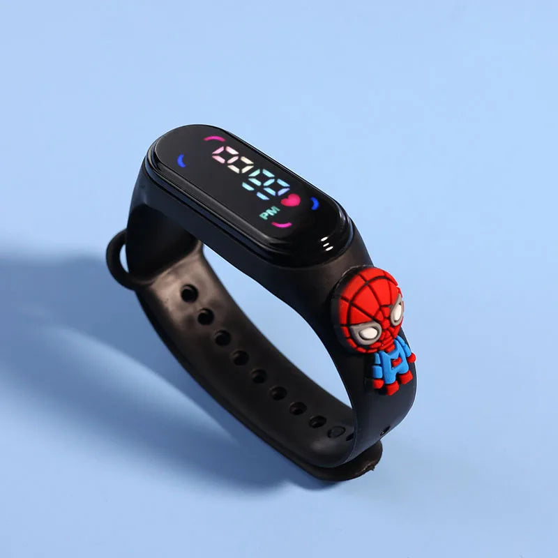 Disney Stitch LED Waterproof Kids Digital Watch Spiderman Hulk Children Watch Sports Touch Electronic Watch  Kids Gifts
