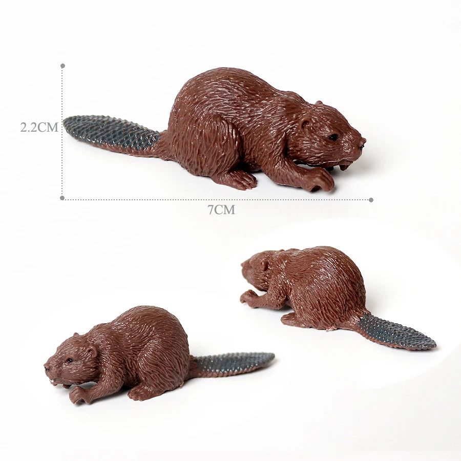 Realistic Woodland Creatures Figurines Toys Raccoon,Beavers ,Badger,Anteater,Platypus Easter Eggs Education Birthday Gift
