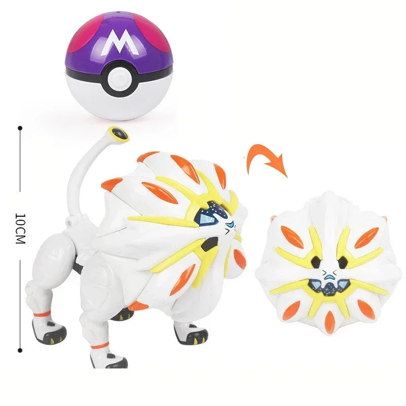 Pokemon Ball Deform Mewtwo Figure Pokeball Action Figurine Pikachu Charizard Gengar Blastoise Greninja Eevee Poke Child Toy Set