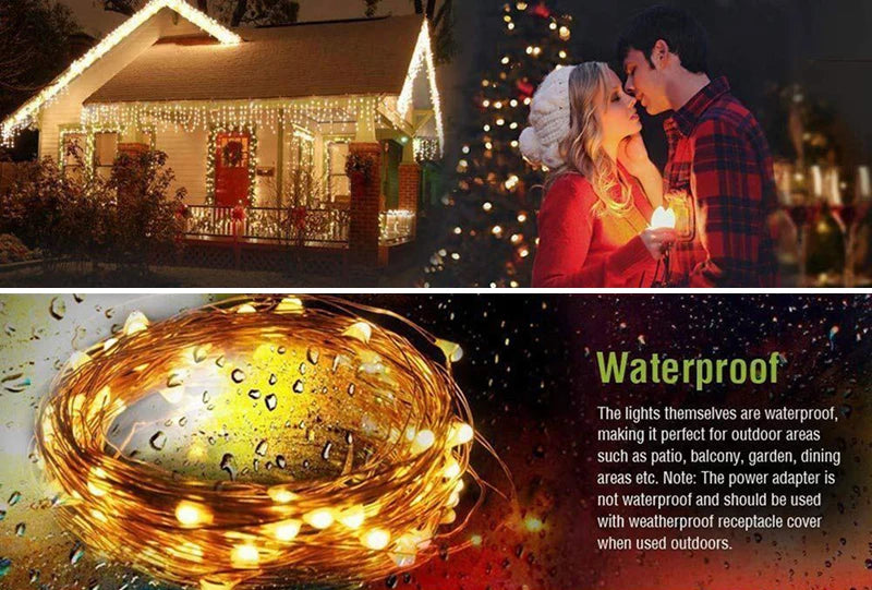 LED Solar Light Outdoor Garden Fairy String Light Led Twinkle Waterproof Lamp for Christmas Patio Tree Party 6m/12m/23m/33m