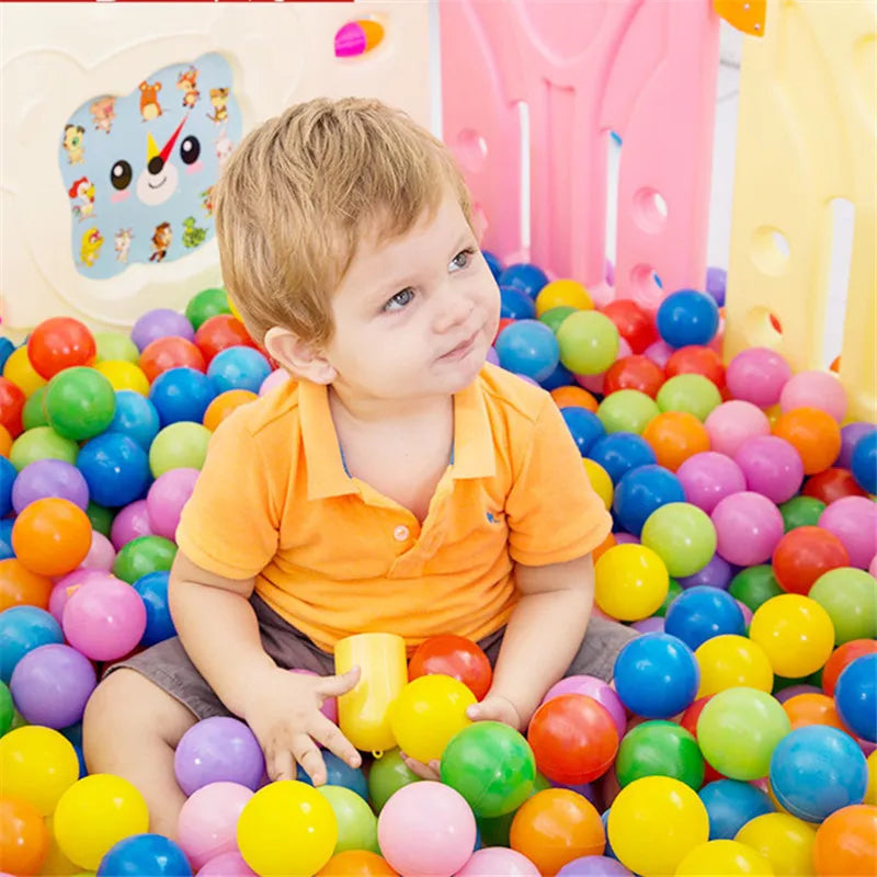 Colorful Baby Plastic Balls Water Pool Ocean Wave Balls Kids Swim Pit With Basketball Hoop Play House Outdoor Tents Toys Props