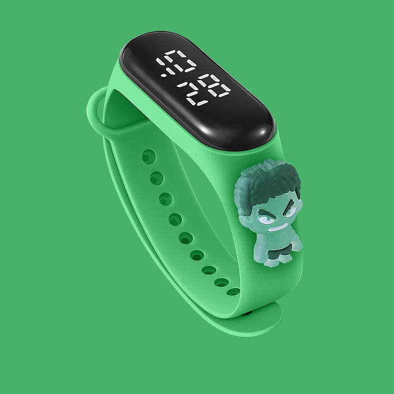 Disney Stitch LED Waterproof Kids Digital Watch Spiderman Hulk Children Watch Sports Touch Electronic Watch  Kids Gifts