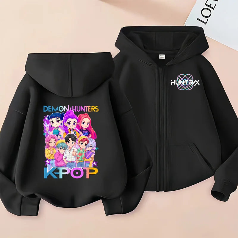 Huntrix Clothing kpop Demon Hunters Hoodie k pop T Shirt Sweatshirt HUNTRX Long Sleeve Jumper Rumi Zoey hoody k-pop Tops Coat