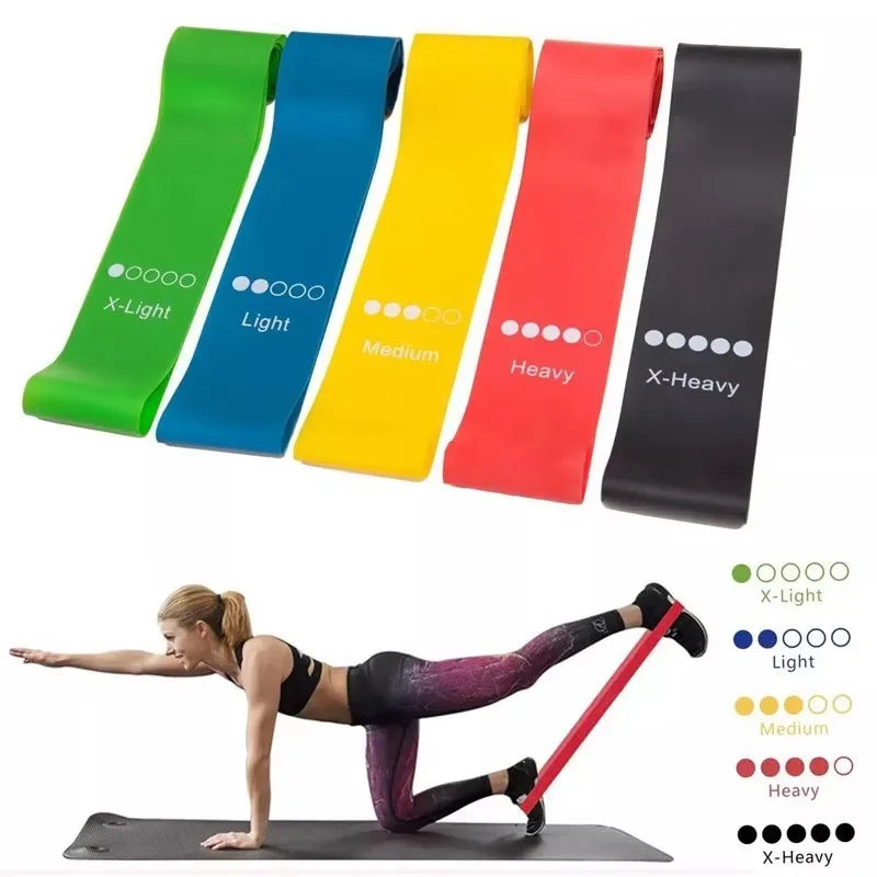 1/2/3/4/5pcs Yoga Resistance Rubber Bands Indoor Outdoor Fitness Equipment Pilates Sport Training Workout Elastic Bands