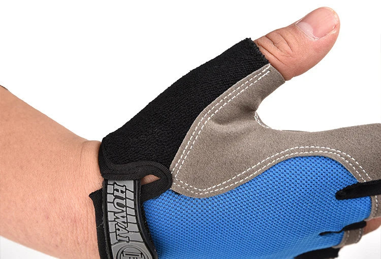 Unisex Half Finger Gloves Cycling Breathable Anti-slip MTB Outdoor Road Bike Gel Biking Gloves Summer Gym Sport Training Gloves