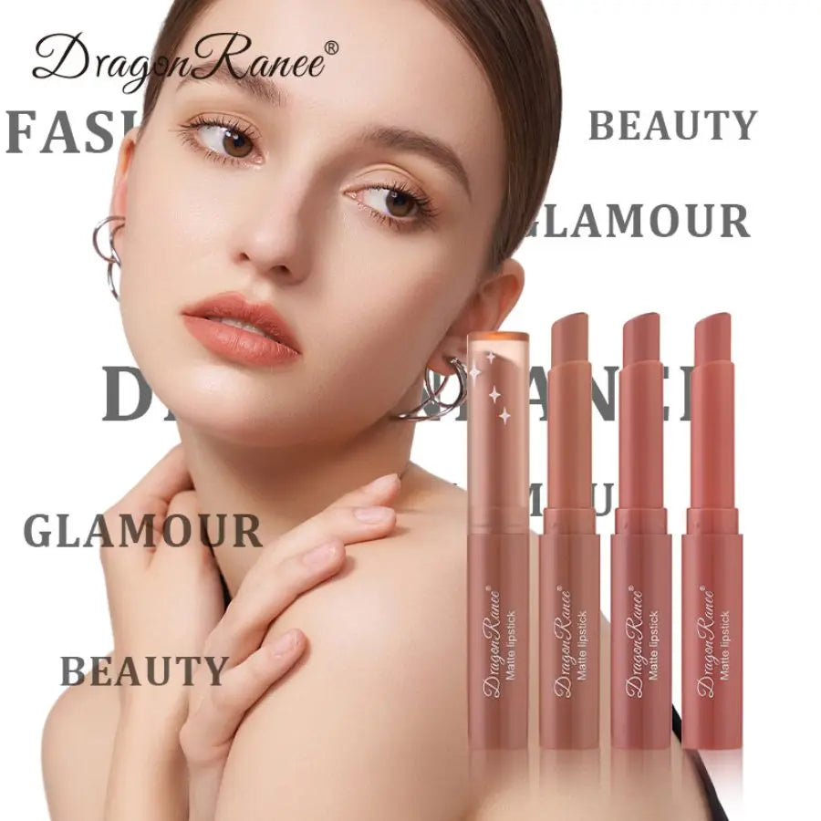 Lipstick Matte Matte Non-Fading Moisturizing European and American Makeup Lipstick Velvet Matte Lipstick Waterproof Not Easy to Fade Matte Lipstick Lipstick
