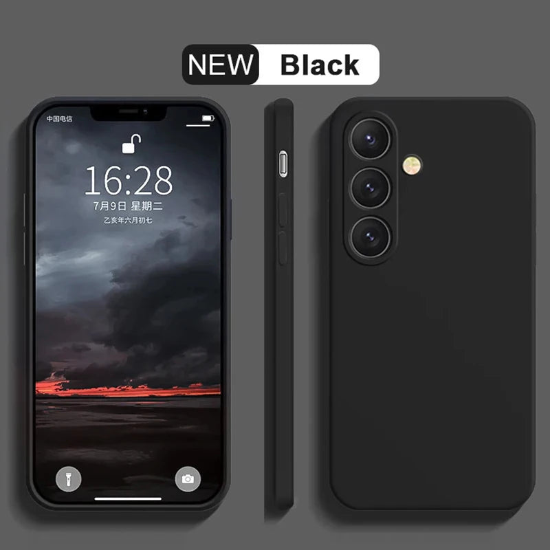 Delicate Liquid Silicone Camera Lens Protector Phone Cases For S23 S24 FE For Samsung Galaxy  S23 S24 S25 UItra Plus soft Cover