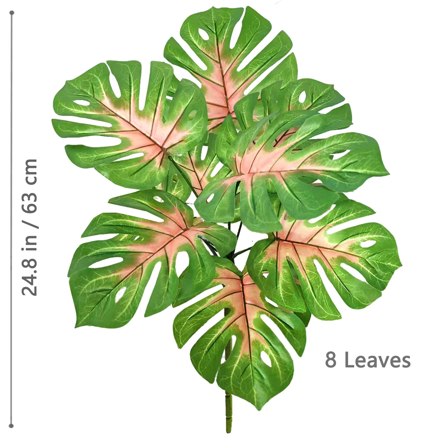 40-130cm（51.18in） Artificial Monstera Plant Fake Palm Tree Plastic Turtle Leaf Green Plant for Home Garden Room Office Decor