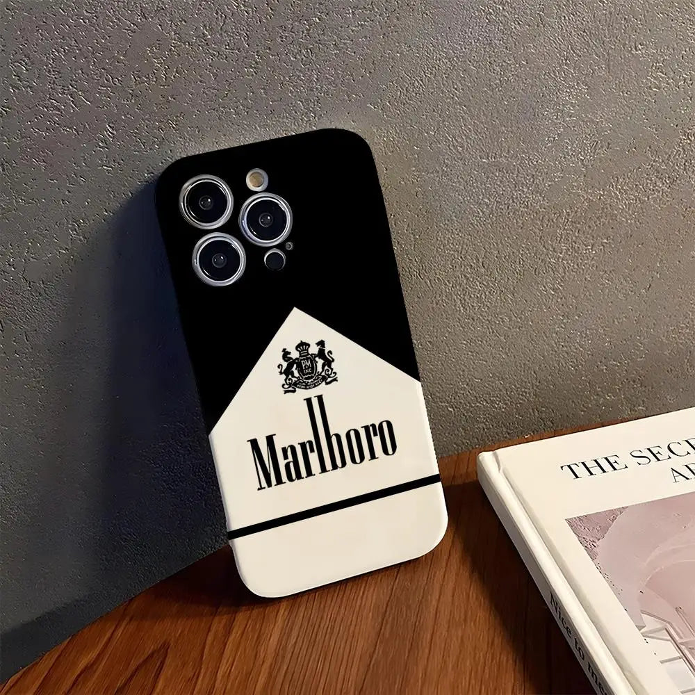 Cigarette-M-MarlboroeS Phone Case For IPhone 16Promax 16 15 14 13 12 11 Pro Max Plus Mini Film Soft Personalized Cover