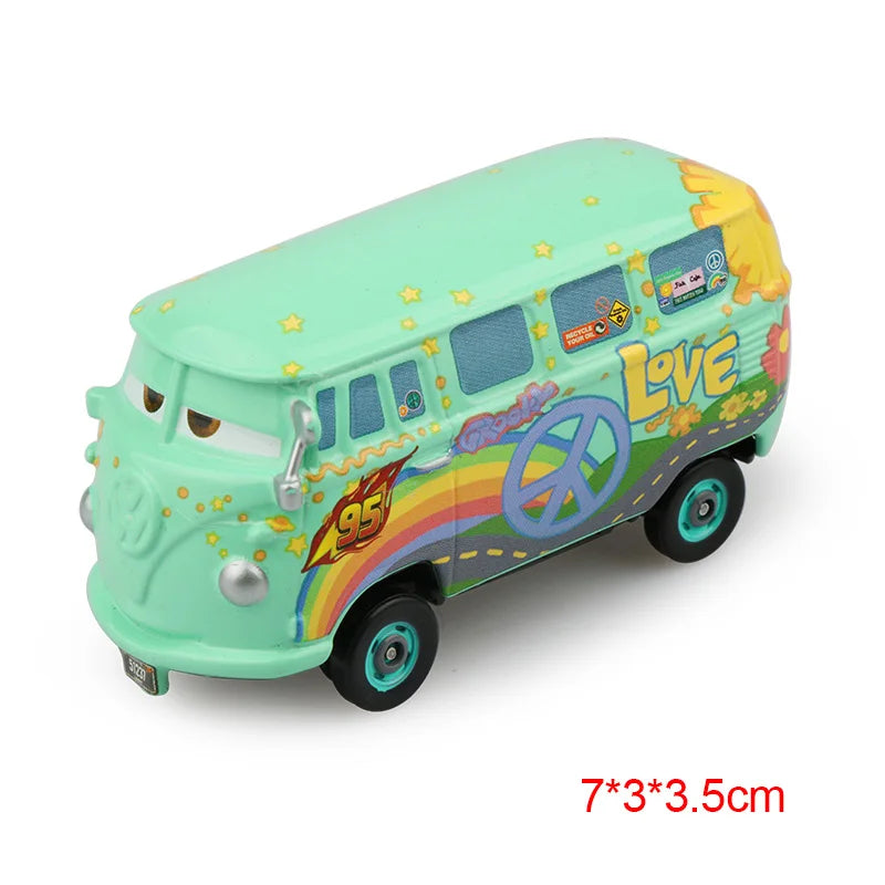 Mini Cars Disney Pixar Cars Toys Lightning McQueen Jackson Storm The King Mater 1:55 Diecast Metal Alloy Model Toys Kids Gifts