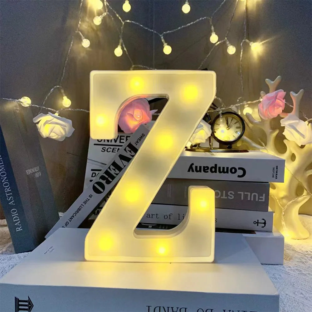 16cm LED Letter Light, Luminous Letter And Number Night Light, Suitable For Home, Bar, Wedding, Birthday Party Decoration